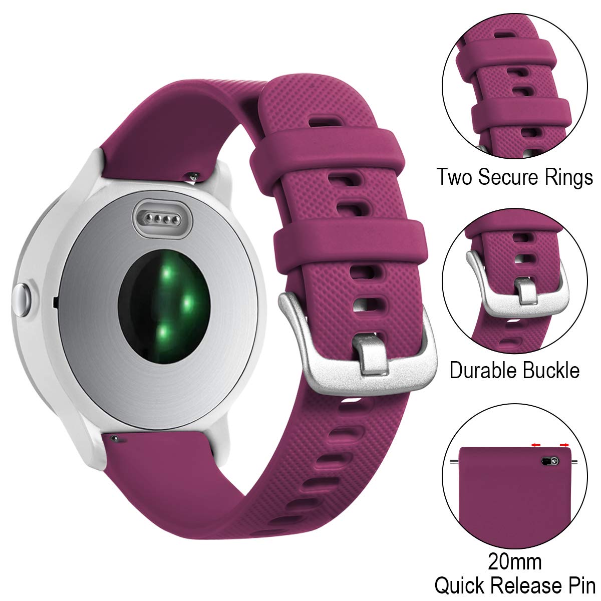Purple Garmin Forerunner 245 Armband For Garmin Forerunner 245