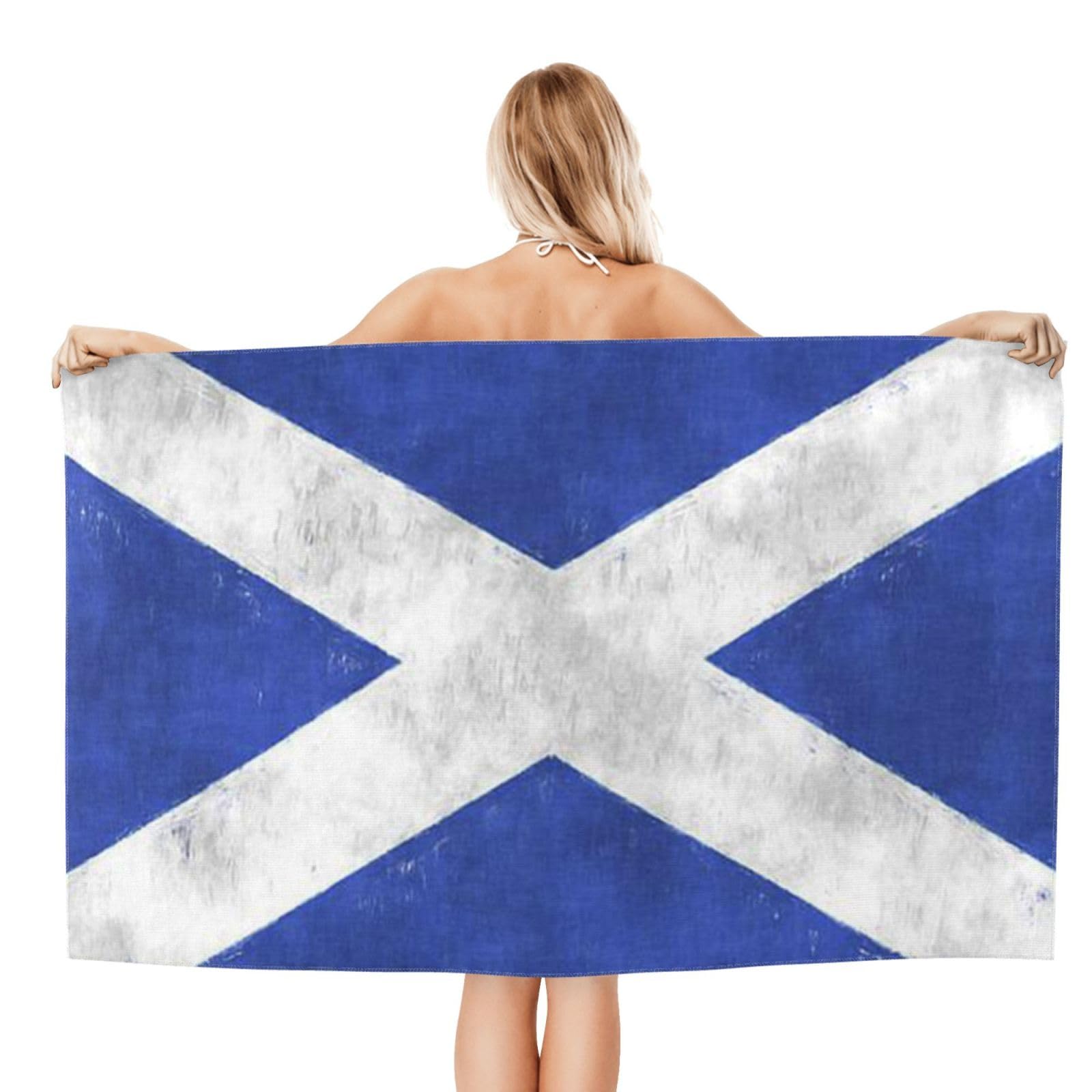 WKSGDSG Microfiber Beach Towels For Adults Scottish Large Pool Towels For Women Personalized Absorbent Travel Towel Oversized Soft Quick Dry Towel For Swimming Camping Yoga 130x80 Cm