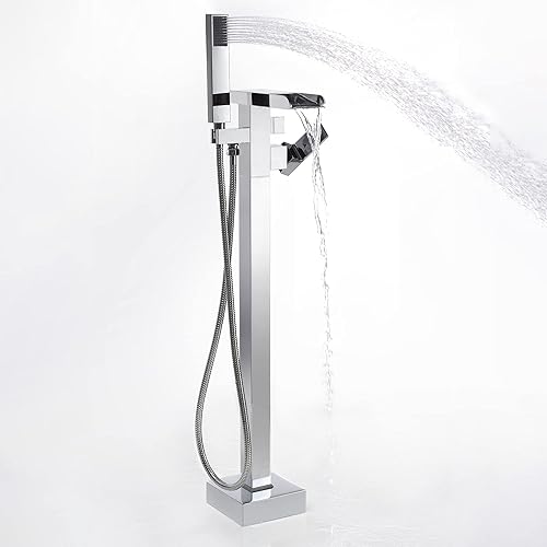 Miniatura 10 de Ove Decors Infinity Chrome - Grifo de bañera residencial independiente de 1 manija con ducha de mano