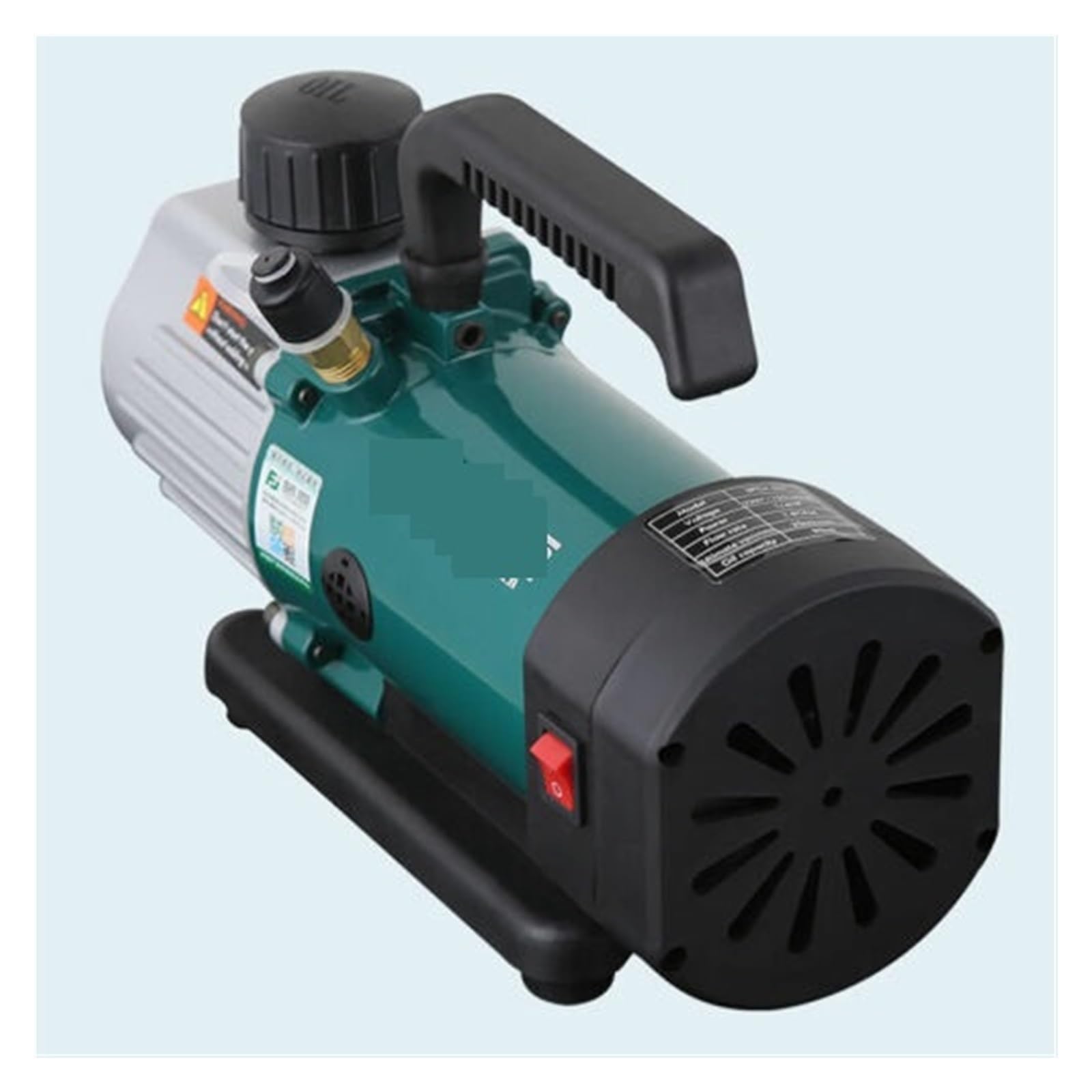 Membranpumpe, 1L Drehschieber-Vakuumpumpe Einstufige Labor Kühlschrank Pumpe 1.8CFM 1/6