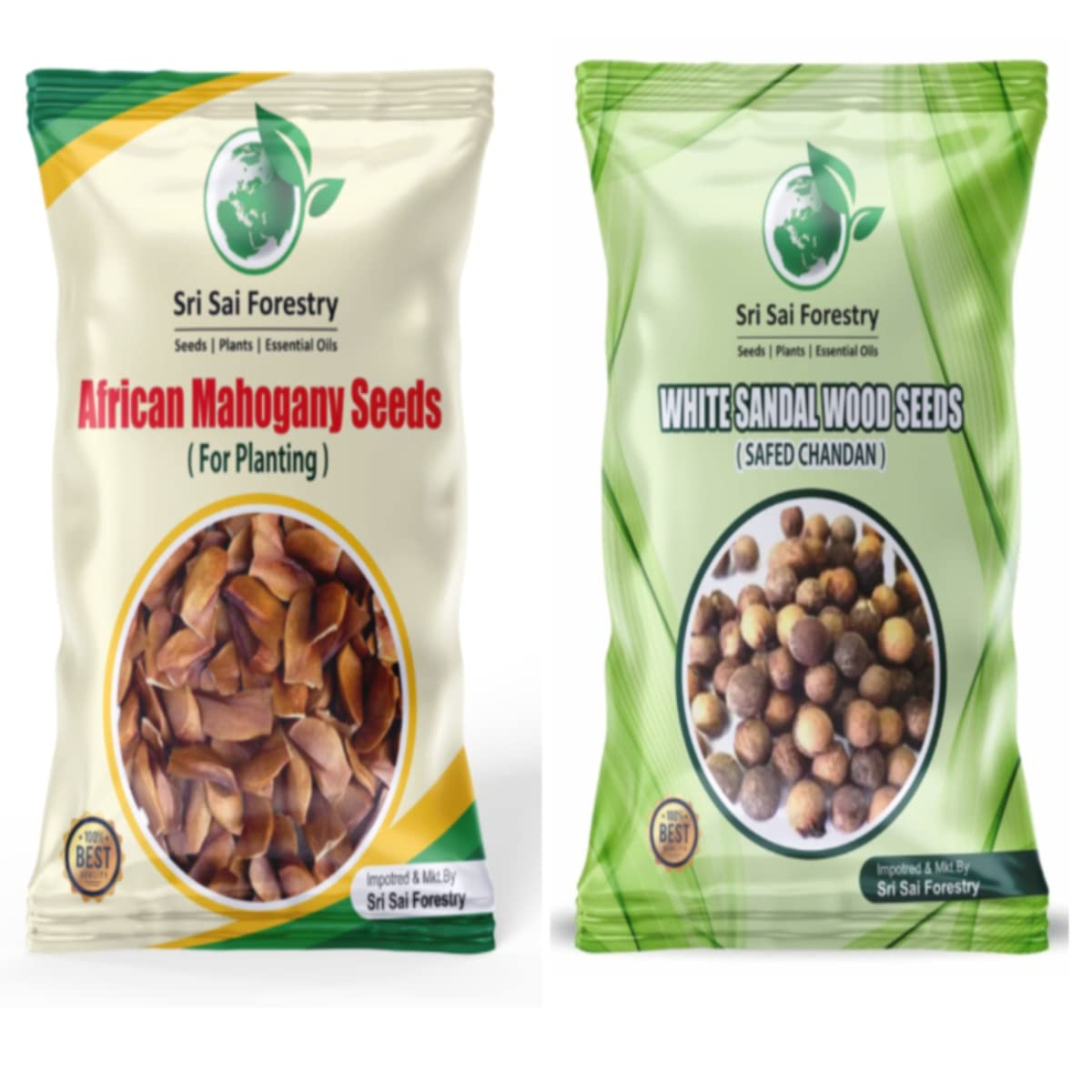 SRI SAI FORESTRY - White Sandalwood (Safed Chandan) & African Mahogany Tree Seeds Combo Pack For Planting (B0B5VP7ZKN) Amazon Price History, Amazon Price Tracker