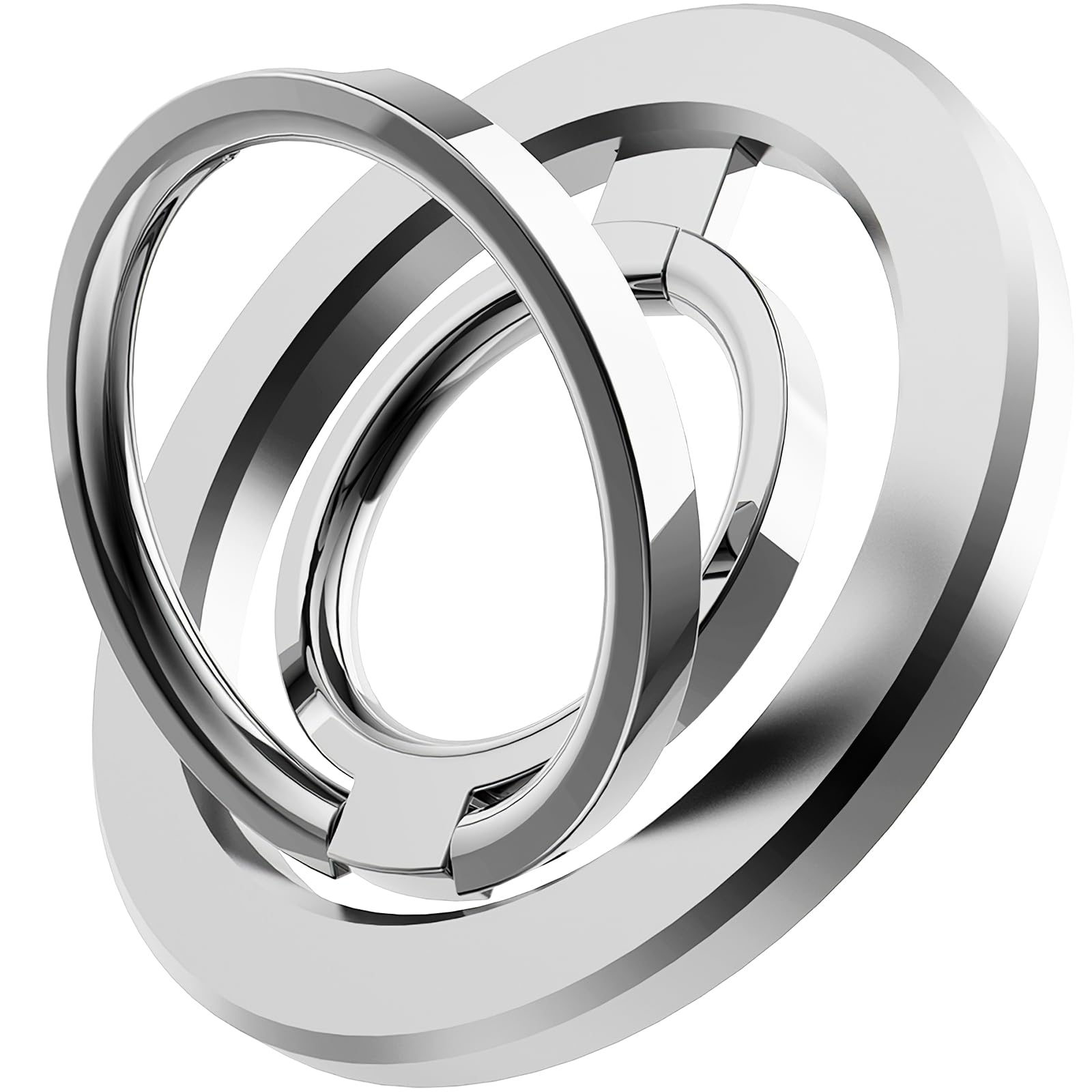 Miimall Anello Mag-safe Compatibile con iPhone 17/16/15/Pro Max/Pro, Anello Magnetico Doppio Lato, Cavalletto Resistente in Lega di Zinco, Durable Mag Safe Ring per iPhone 17 16 15 14 13 12, Argento