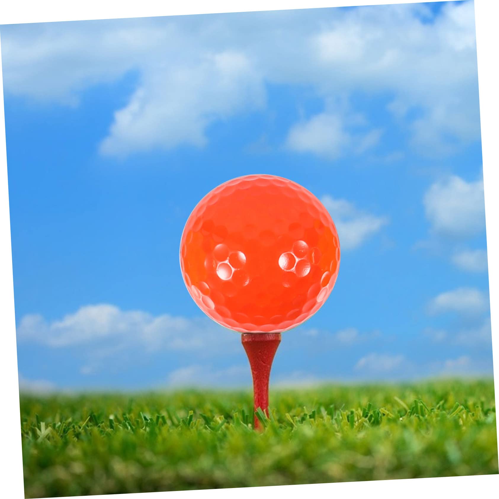Gogogmee 5pcs Rubber Practice Balls for Pets Lightweight Synthetic Rubber Present for Golf Lovers Play