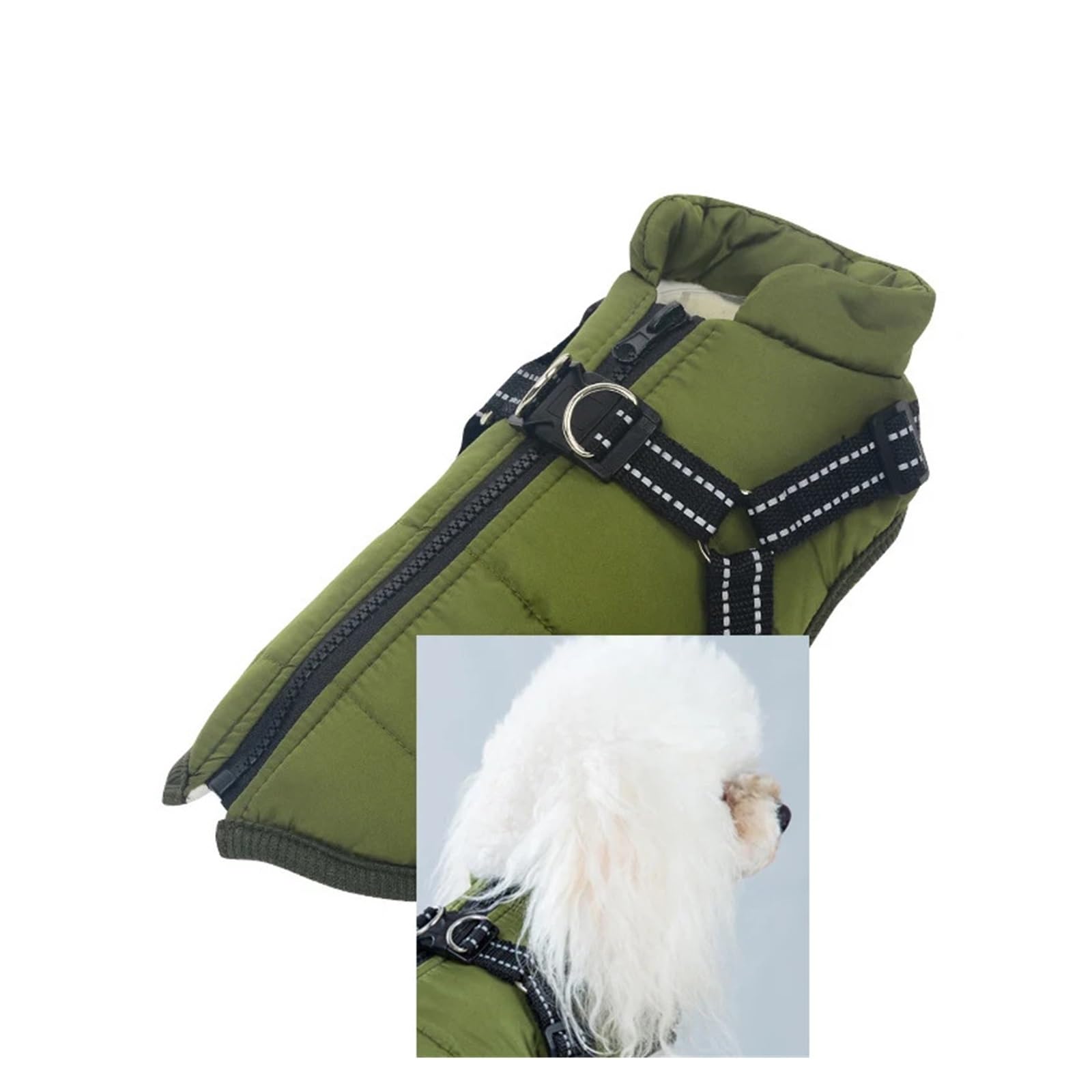 Veste d'hiver pour chien avec manches réglables pour promenades au parc