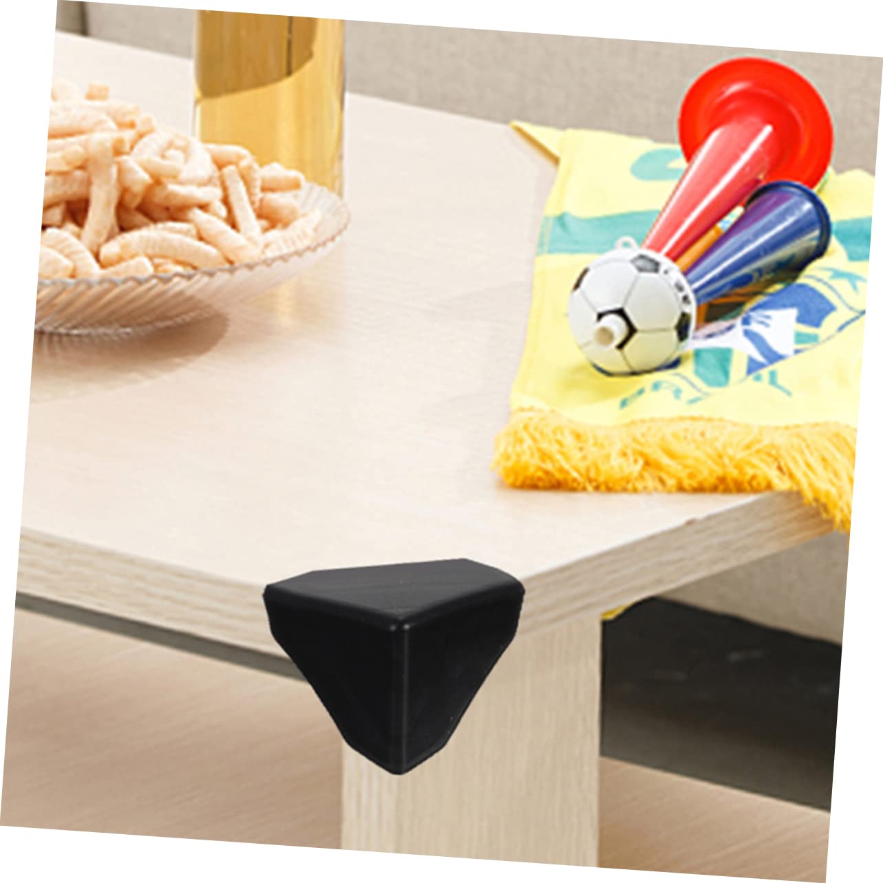 Veemoon Protections D'angle pour Meubles et Cartons en Plastique Noir, Léger et Réutilisable, Lot de 100 Pièces pour Protection D'angle D'emballage et Coins de Porte