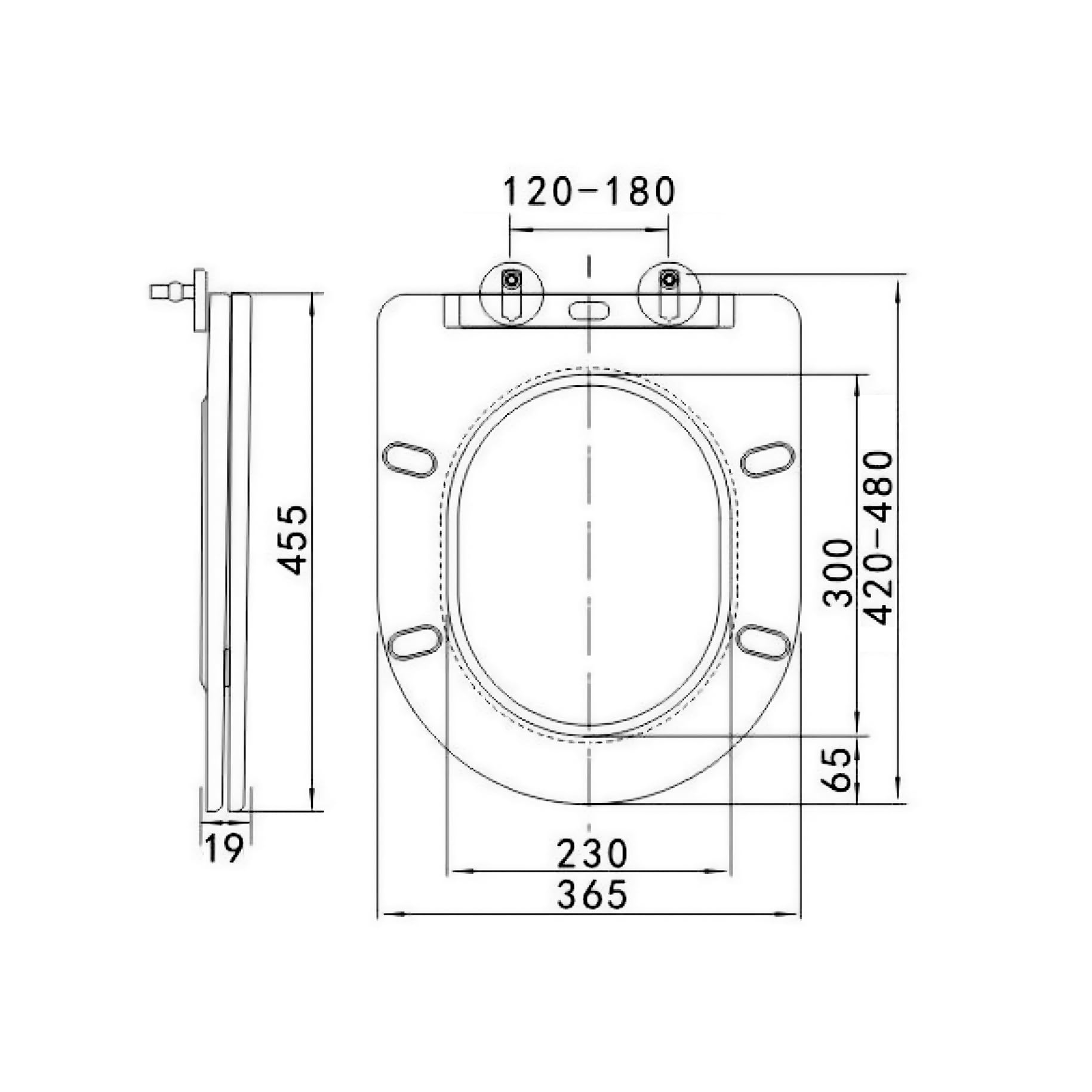 Abattant WC blanc universel clipsable/nettoyage facile - lunette de toilettes Thermodur extra plat frein de chute forme D NOYON & THIEBAULT