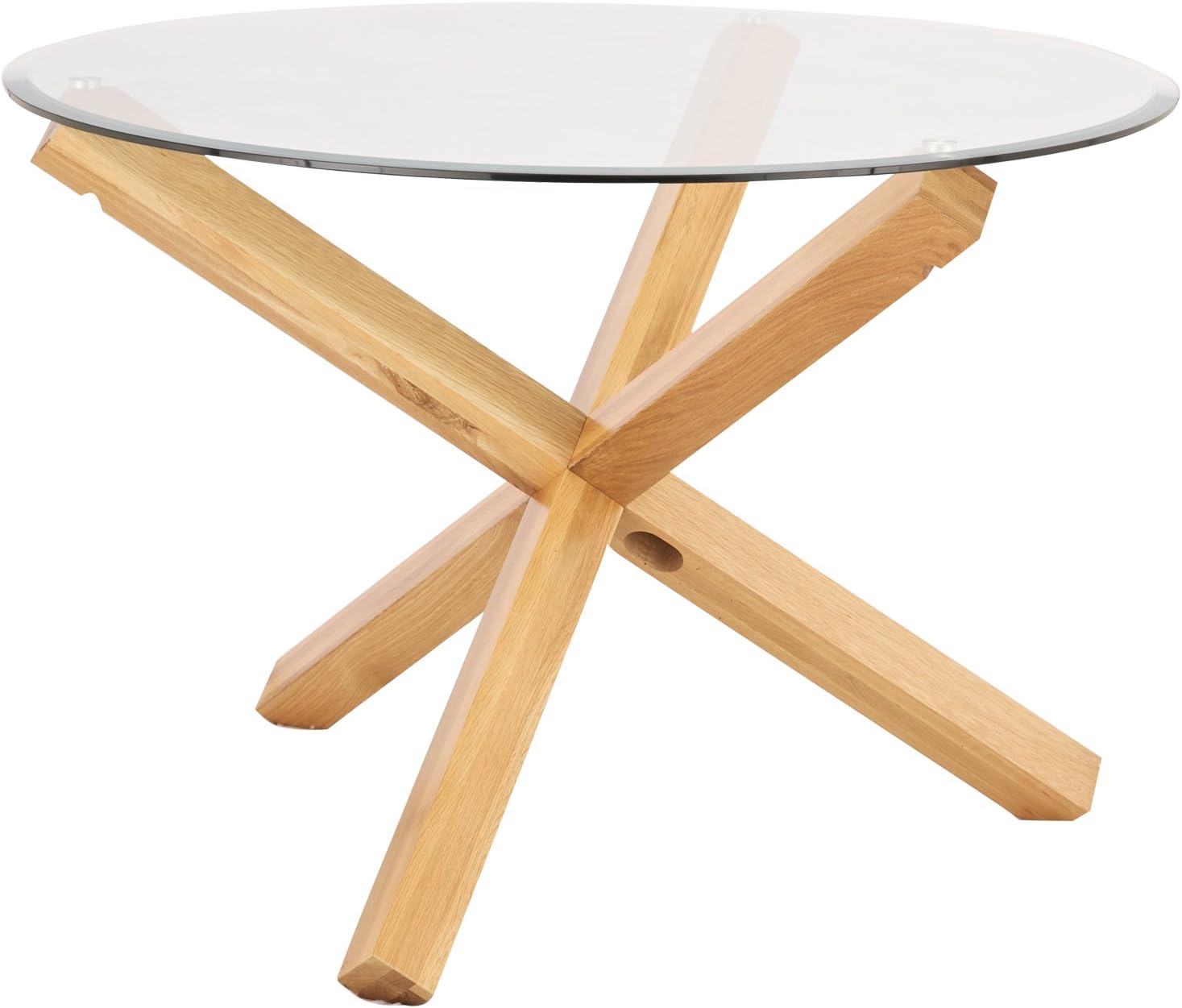Oporto Glass Topped Round Dining Coffee Tables