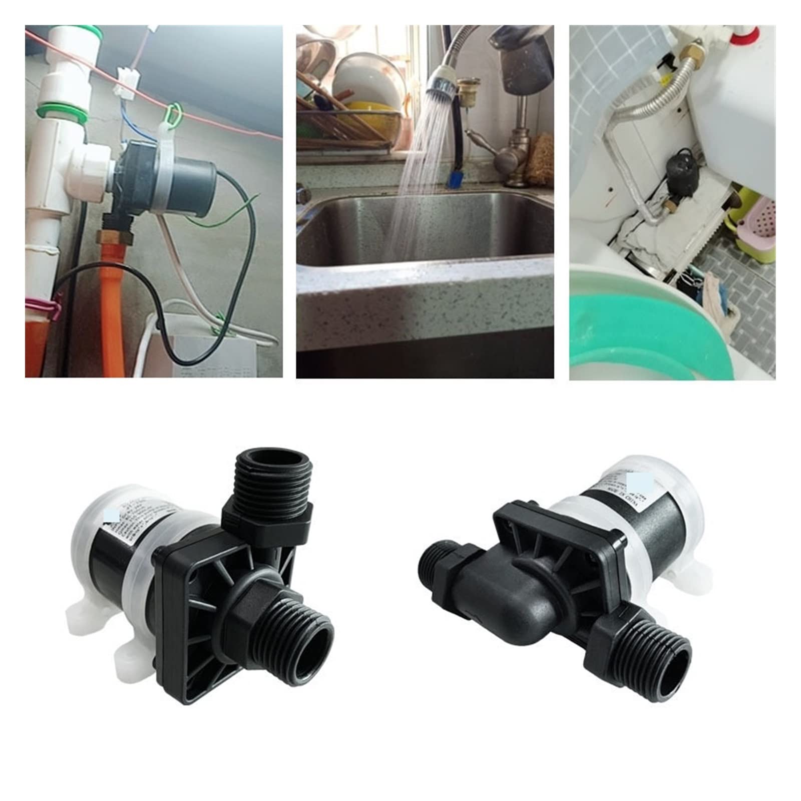 Bomba de refuerzo de calentador de agua Solar for el hogar, bomba de agua de CC circulante de calefacción de suelo de ducha, bomba de agua pequeña(24V-B)