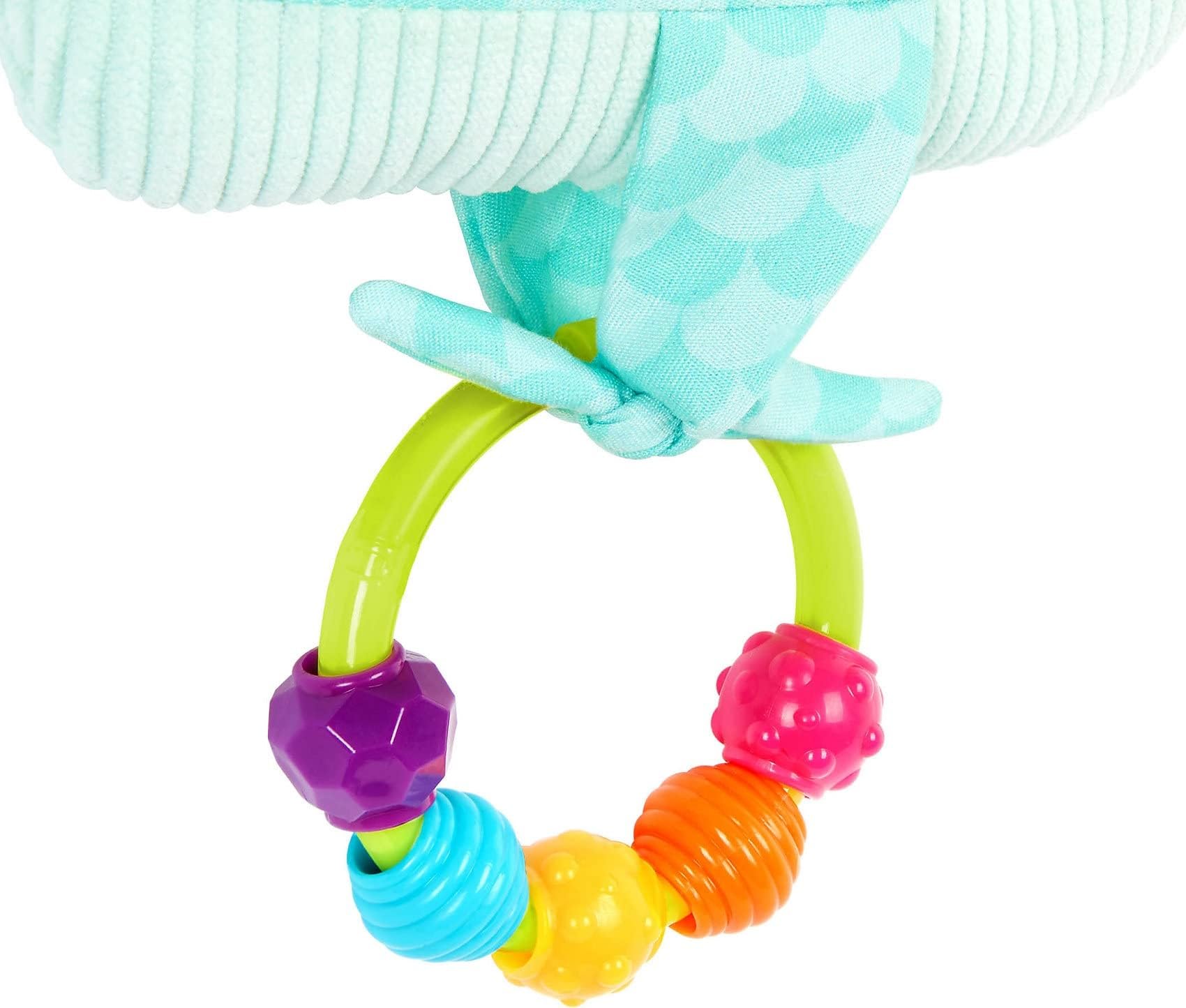 B. Toys - Sensory Baby Toy - Whimsy Whale Baby Rattle Toy - Plush Whale & Ring Rattle - Textures, Colors, Sounds - Machine-Washable - Image 3