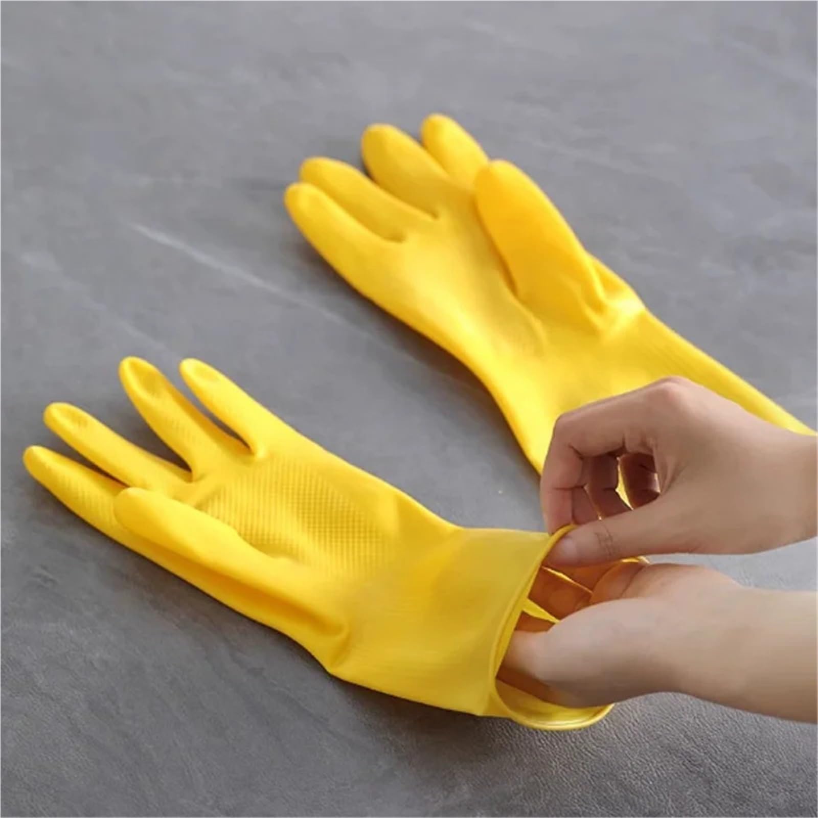 Guantes Limpieza Guantes de goma 1/3/5/10 piezas for lavar platos, impermeables, látex grueso, resistentes al desgaste, for el trabajo doméstico