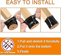 Vista 6 de 24 protectores de suelo para patas de silla para suelos de madera dura, cubiertas de silicona para proteger suelos de baldosas de madera, parte