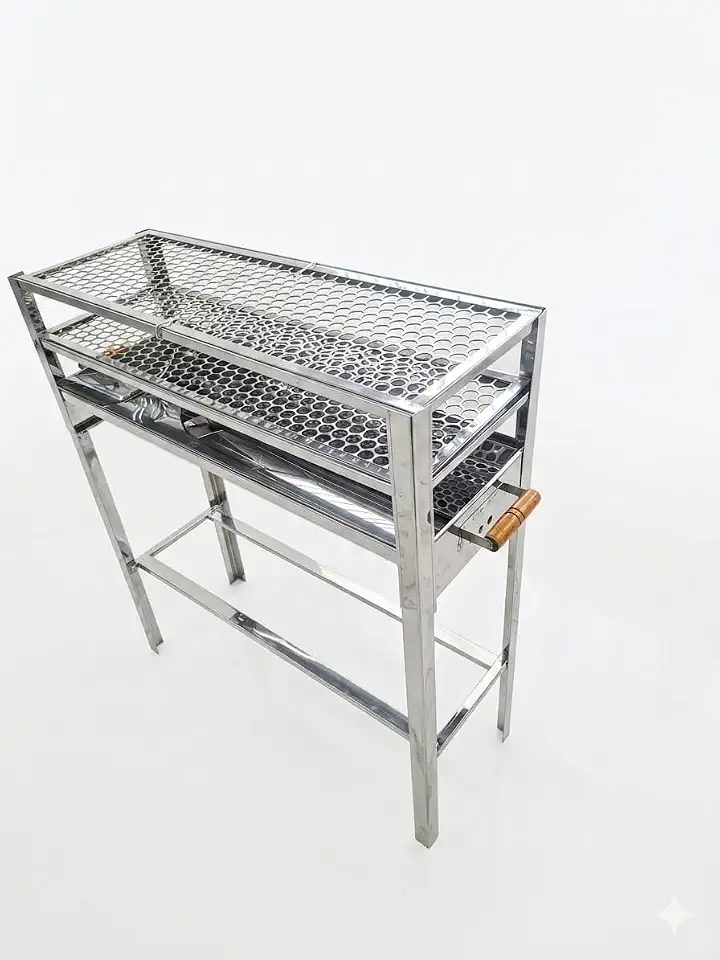 Churrasqueira para Trabalhar com Espetinho - toda em Aço Inox