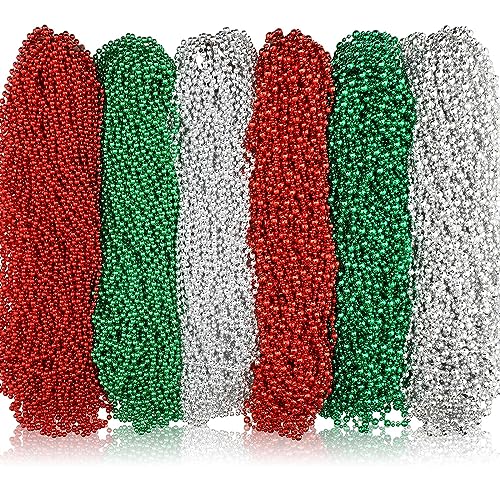 Collares de cuentas de Navidad a granel de plástico para adornos de árboles y cotillón festivo