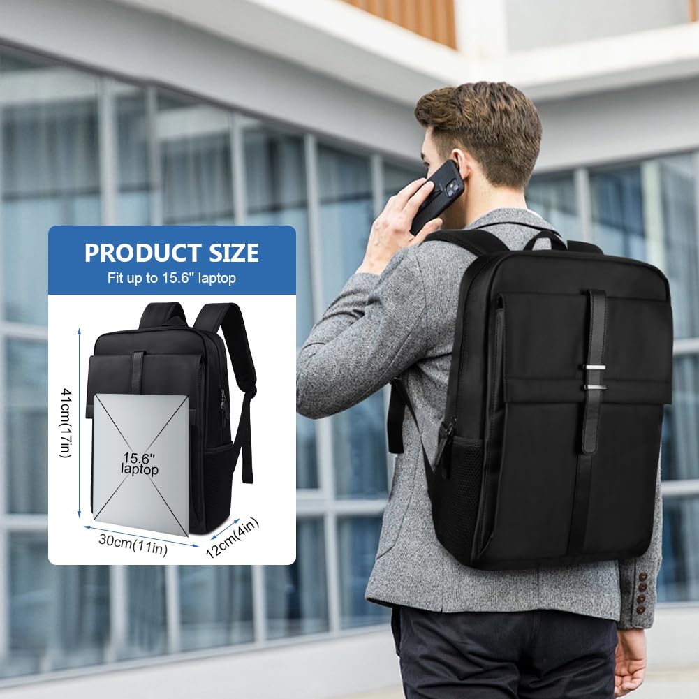 Aucuu Sac à Dos Homme Travail, Sac a Dos PC Portable 15,6 Pouces,Mise à niveau,Sacs a Dos Ordi Portable Imperméable Grande Capacité, Sacs a Dos Homme Ordinateur pour Voyage d'affaires Loisirs Scolaire