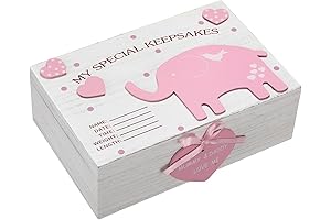 Soaoo 3D Wooden Keepsake Box: Cherishing Baby Girl's Precious Memories