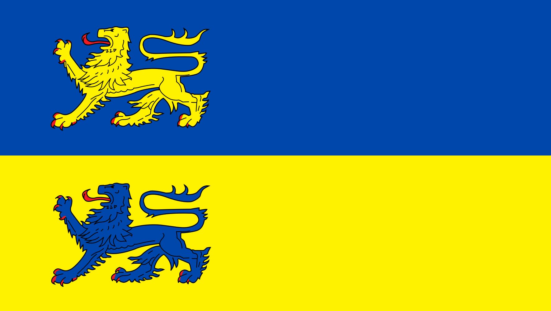 Drapeau Kreis Schleswig-Flensburg drapeau paysage grand format pavillon extérieur