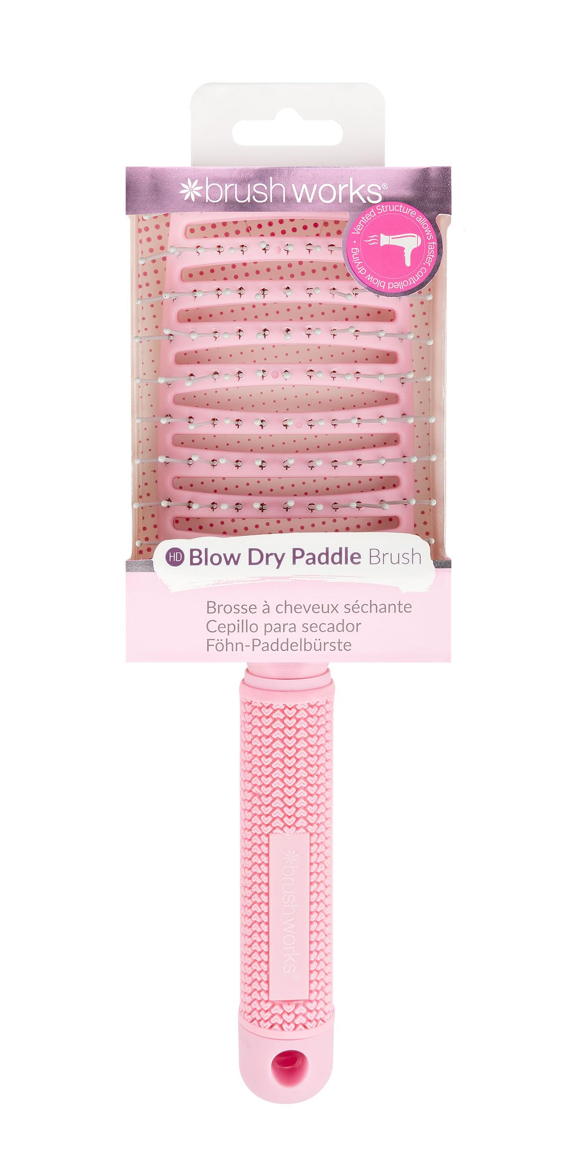 Brushworks Women's Blow Dry Paddle Brush - Pink