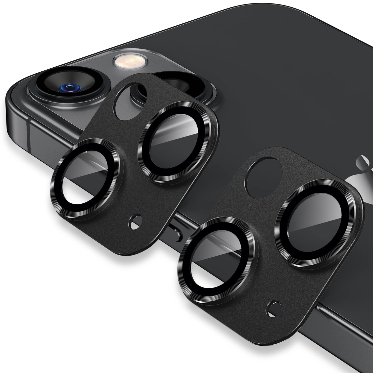 Korecase [2 Pack] Camera Lens Protector for iPhone 14/15 & iPhone 14 Plus /15 Plus Metal Tempered Glass Camera Film Cover, Strong Adhesion, 9H