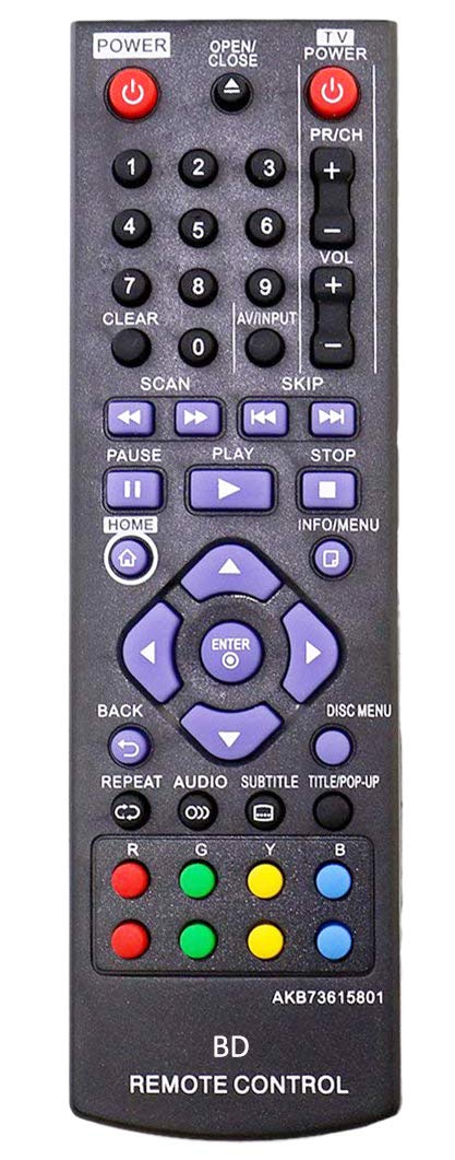 smartby新しいBlu - rayプレーヤーリモートコントロールakb73275501?akb72975301?akb73615702?akb73095401?akb73215304?akb73495301?akb73315301 dwos6rj Amazon.com: AKB73295901 AKB73375501 Replacement Remote
