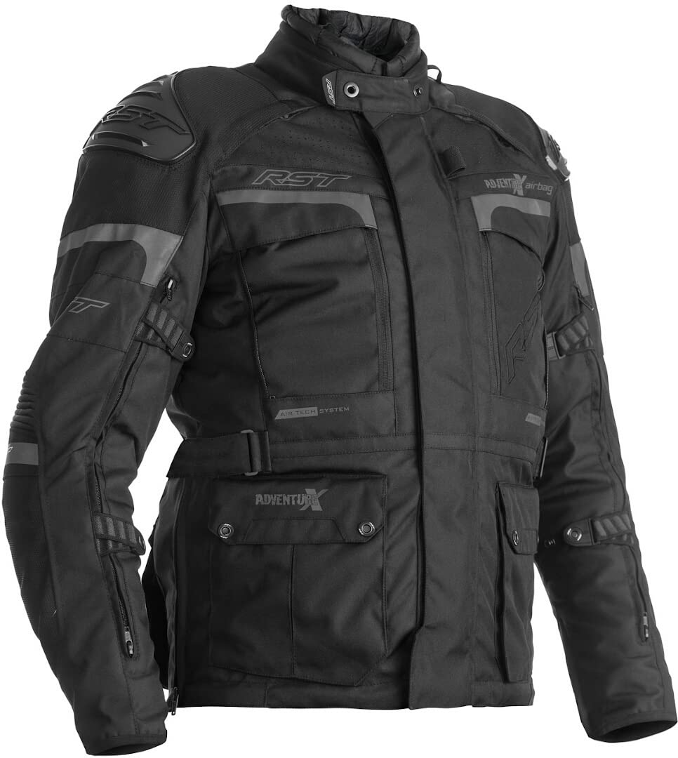 RST Adventure-X Airbag Moto Veste Textile, schwarz, S