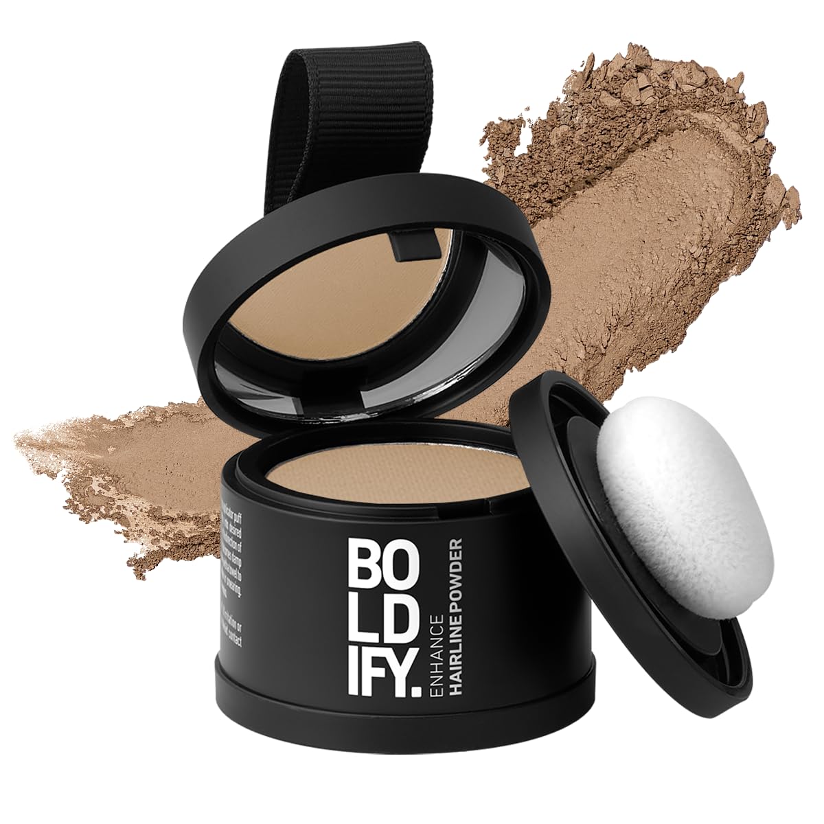 BOLDIFYHairline Powder - Root Touch Up Hair Color for Gray Coverage - Bald Spot Concealing Hair Powder for Women & Men - 48-Hour Stain-Proof - Medium Blonde