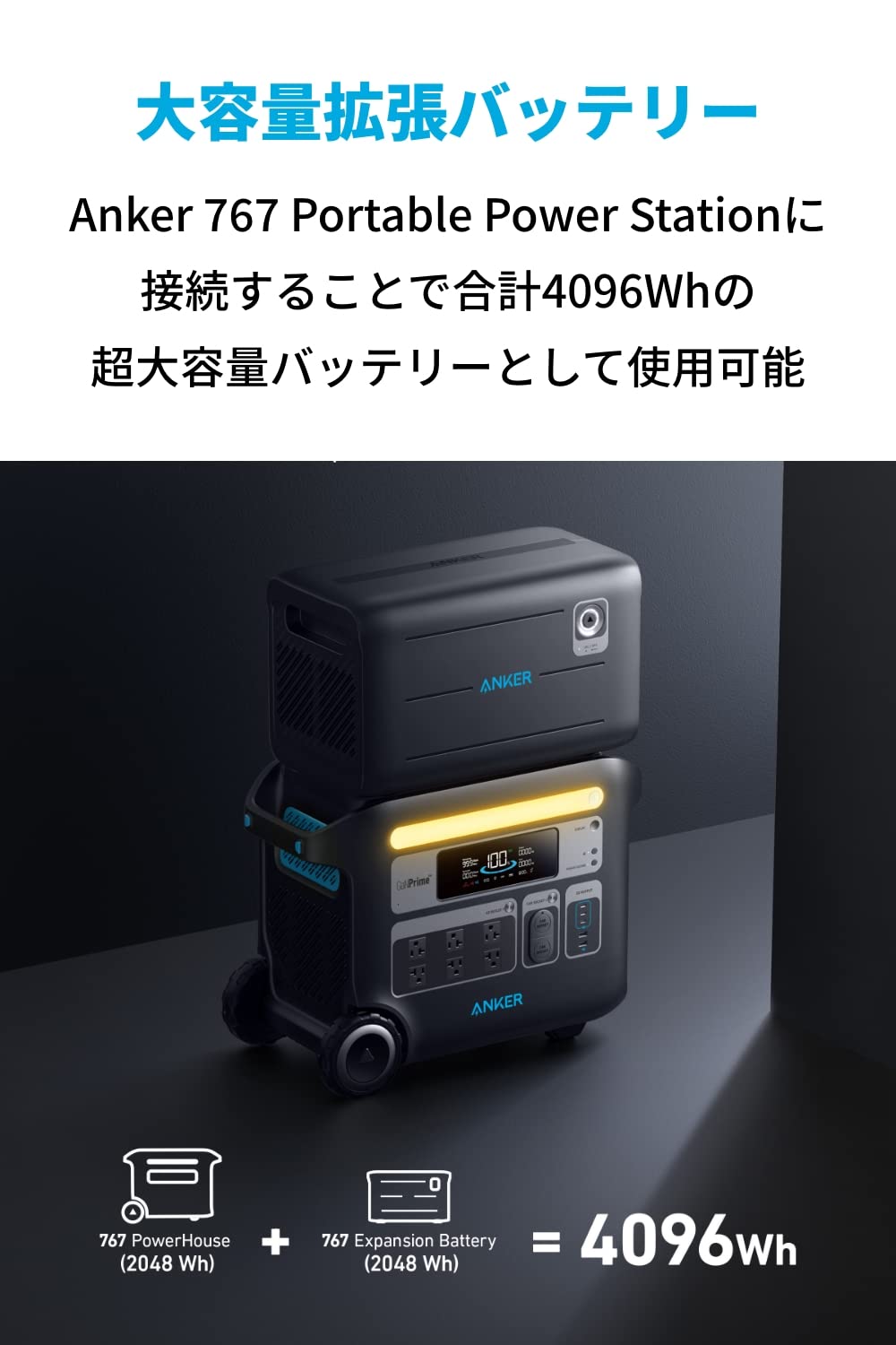 Amazon.co.jp: Anker 767 Portable Power Station (Solix F2000) with