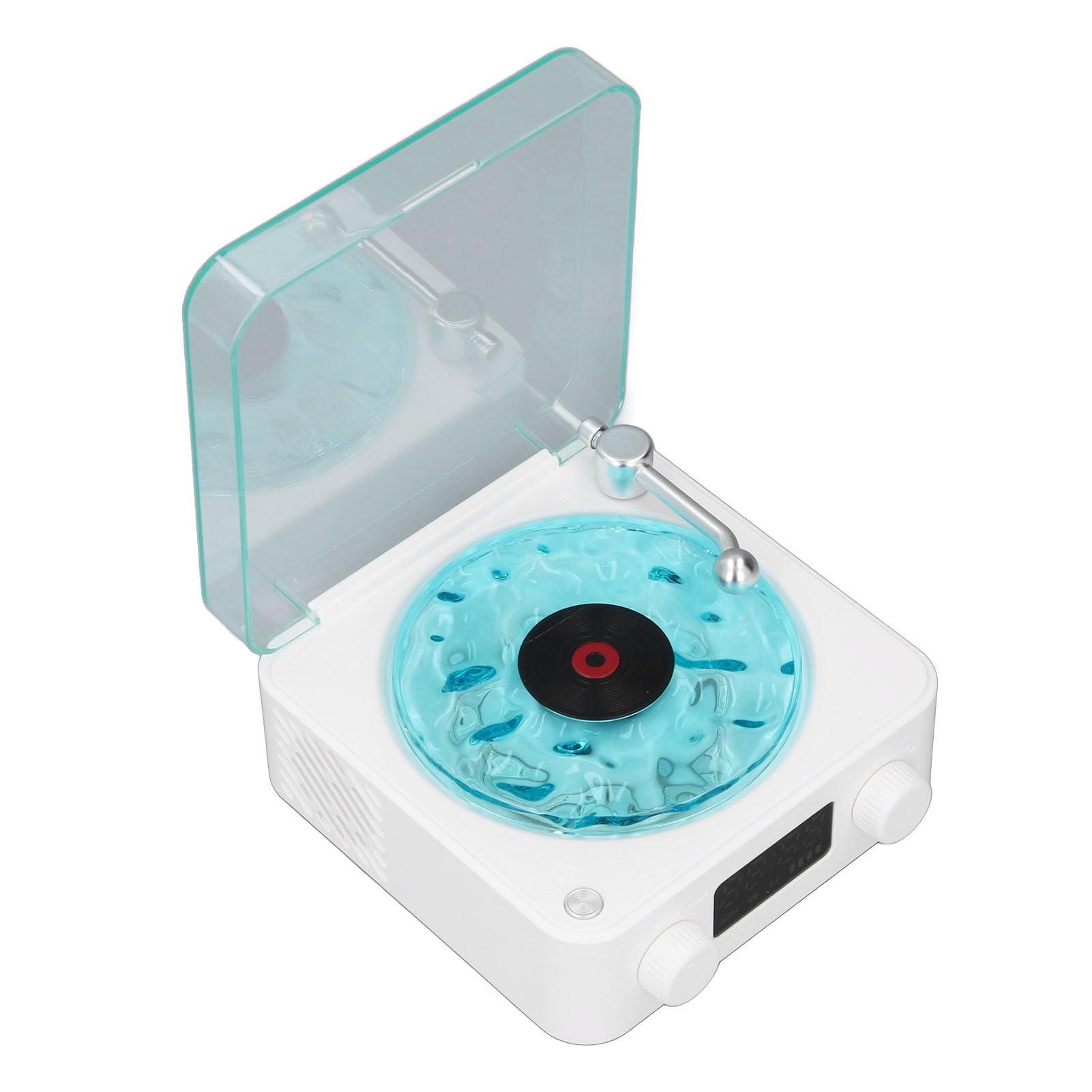 Fdit Multifunktionale White Noise Sound Machine Wecker Nachtlicht Spieluhr Tragbarer Lautsprecher für Schlafzimmer (WHITE)