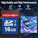 16GB SD Carte, SDHC Cartes mémoire Flash UHS-I U1 Classe 10 Pleine grande vitesse HD Vidéo Compatible avec les appareils photo numériques point et point, HD Caméscopes, DSLR et PC, 16GB