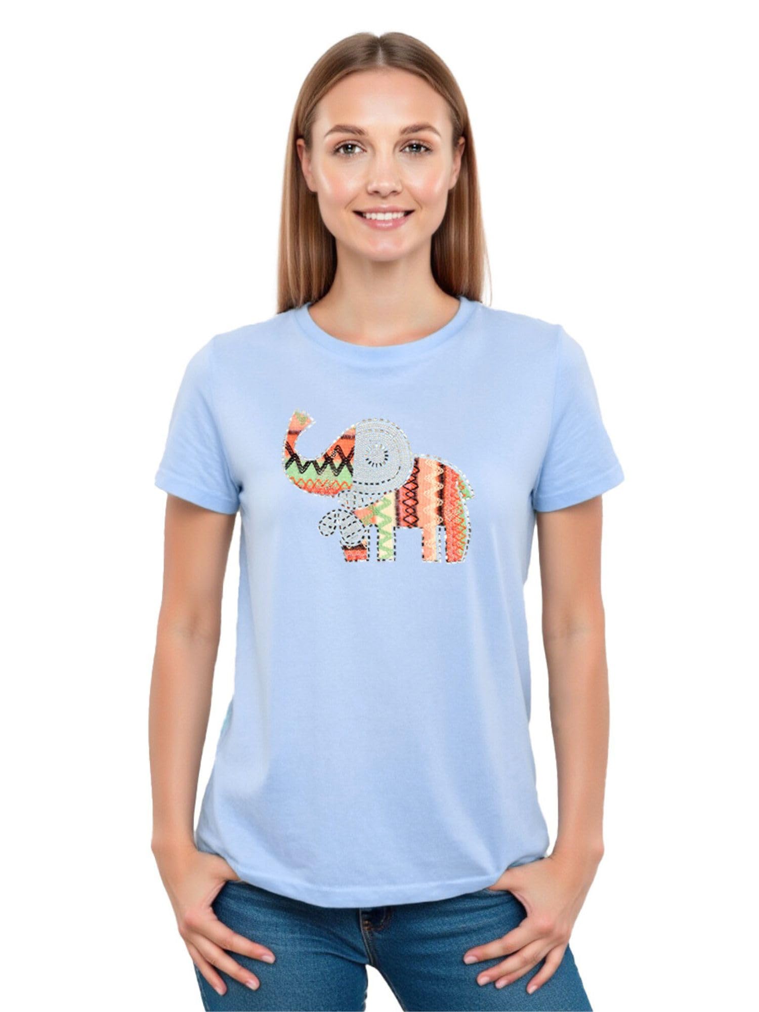 MAGIC SELECT Maglietta A Mezza Manica Donna – Scollo A V In Maglia Fine – Taglia Unica - 2
