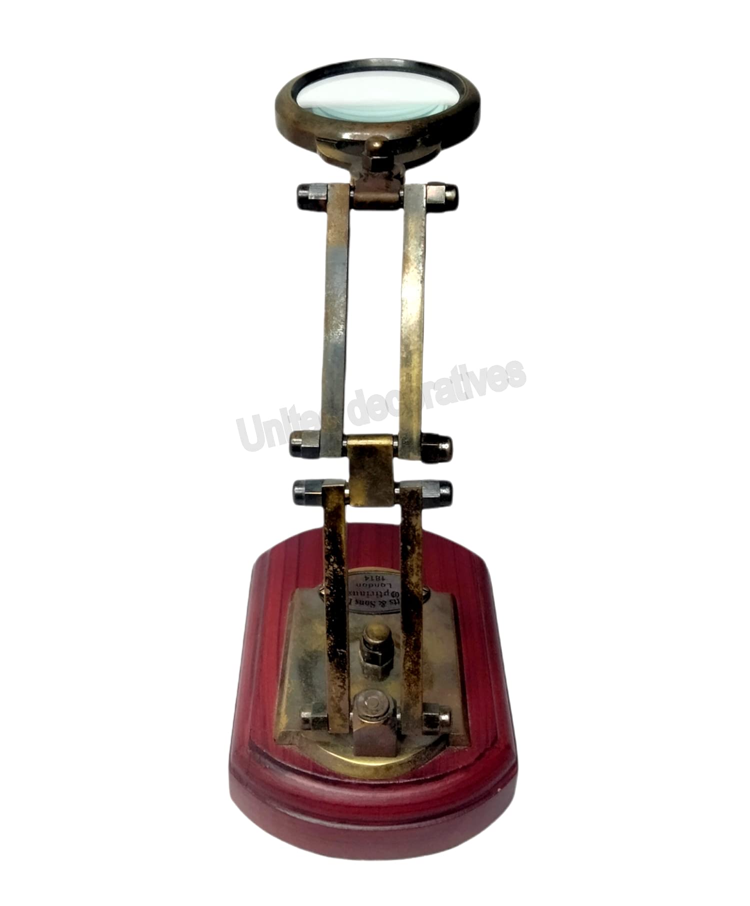Brass Desk Magnifying Glass Adjustable Stand Vintage Magnifier Christmas Gift 5X