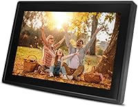 Minolta 10.1 Inch Smart Digital Photo Frame WiFi - IPS HD Touchscreen, Frameo App, Auto-Rotate, 16GB Storage (Black)