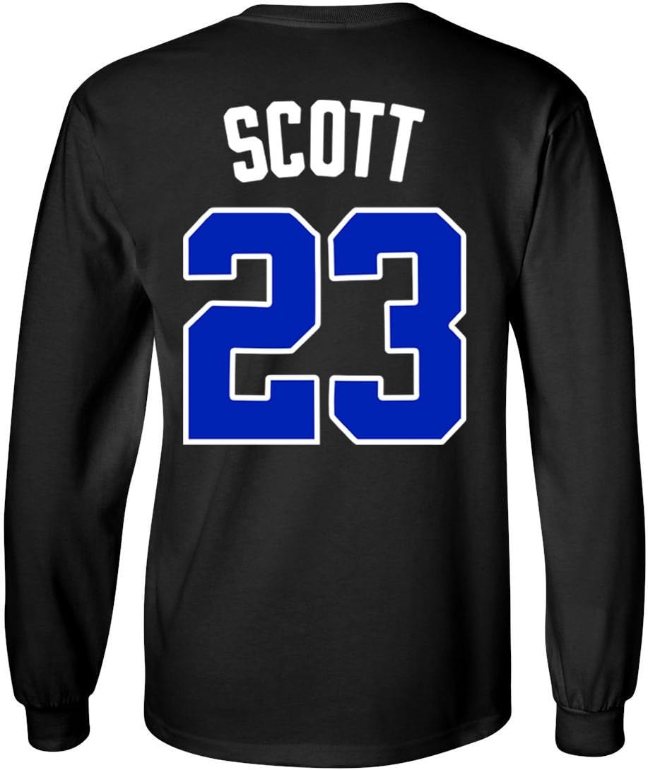 Ravens Basketball Movie #23 Nathan Scott One Tree Hill Jersey Style Men's Long Sleeve T Shirt