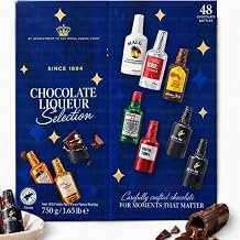 Antons Bergs Dark Chocolate Assortment with Famous Liqueurs, 48 x Chocolate Christmas luxury gift set for men women him her Birthday 750g