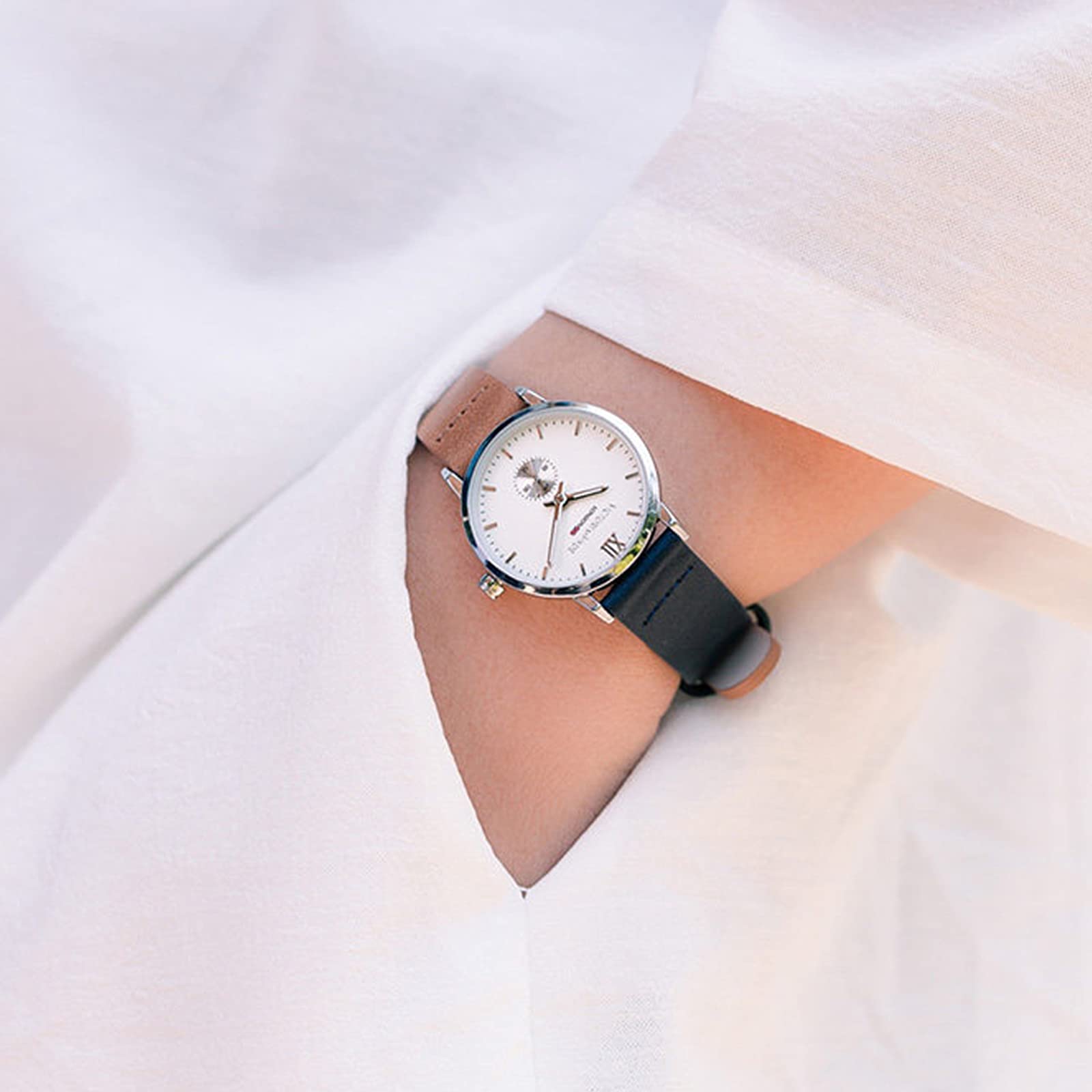VICTORIA HYDE Esfera Pequeña Mujeres Reloj de Pulsera de Cuarzo Correa de Cuero