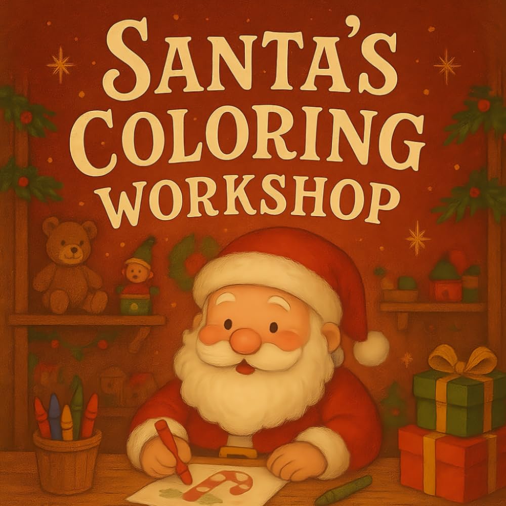 Santa’s Christmas Coloring Workshop – 100 Fun Holiday Pages for Kids