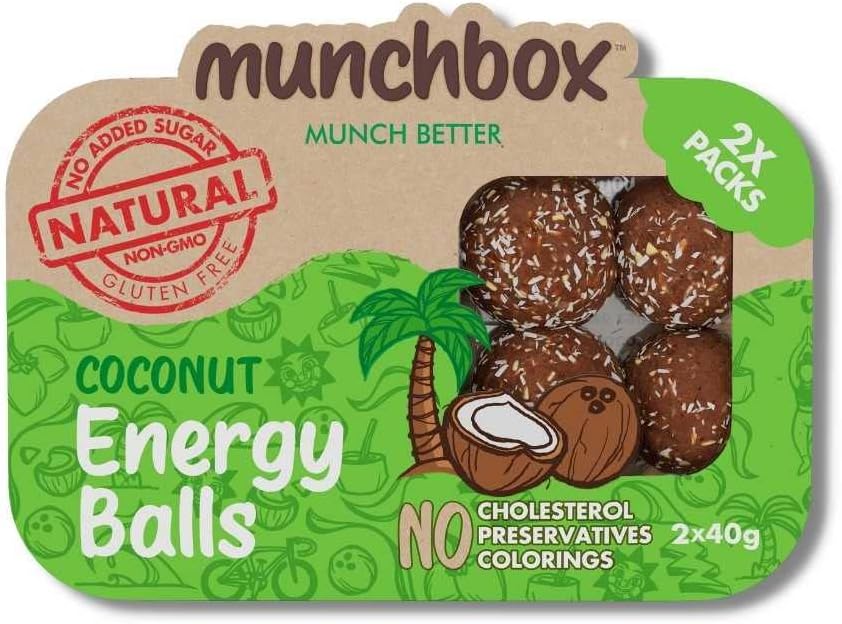 Munchbox Munchbox, Energy Balls Coconut, Pack of 2, 40 grams