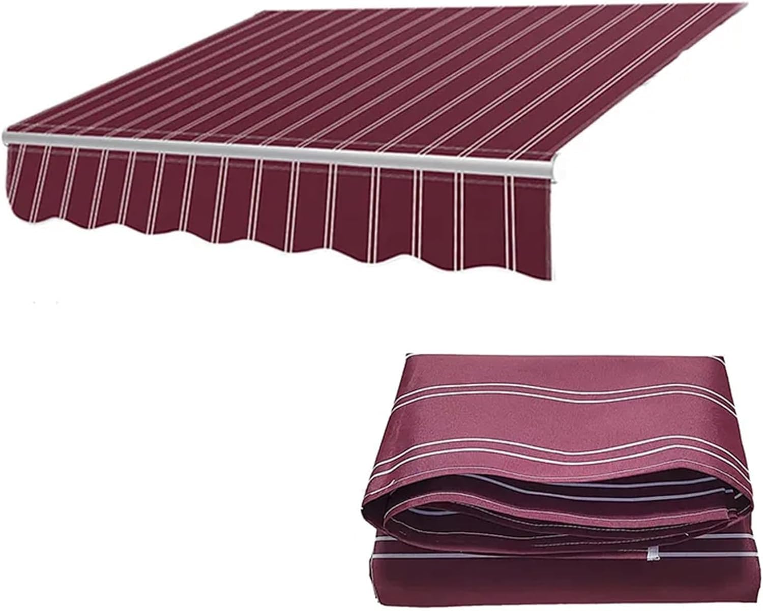 Auvent de patio en tissu de remplacement thermique et store banne de jardin 5m x 1.5m