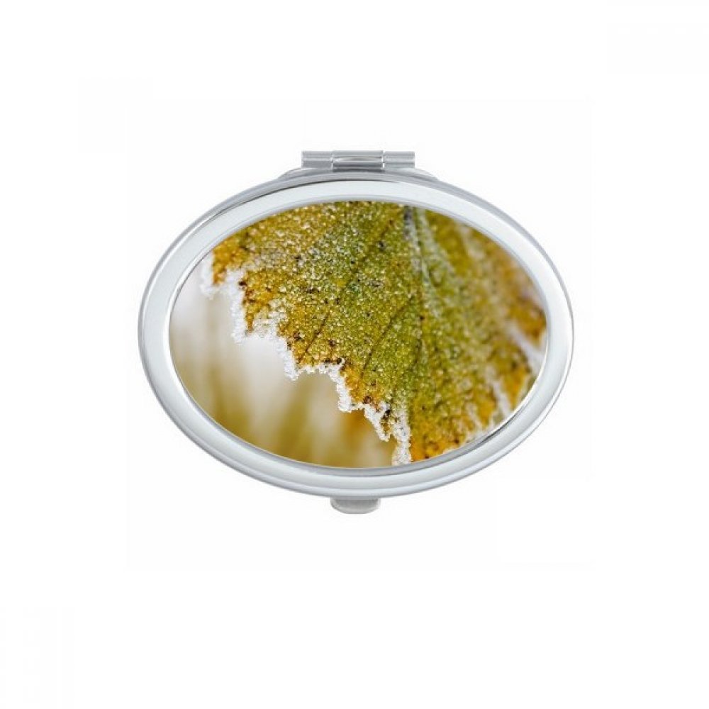 Miroir fait main ovel de maquillage au design photo nature et finition soignée