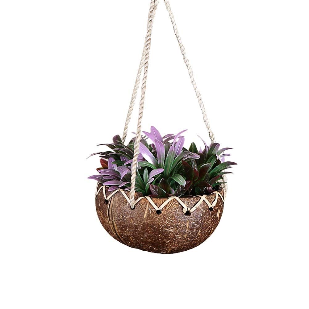1 Pac Pots De Fleurs Suspendus En Rotin, Jardin Paniers Suspendus
