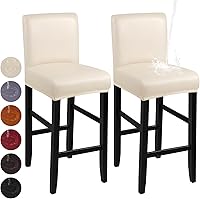 Vista 1 de YISUN Fundas para taburete de bar, elásticas, impermeables, de poliuretano, extraíbles, lavables, fundas para silla de bar con bandas elásticas