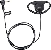 Vista 5 de Auricular de 0.138 in solo escucha, gancho de goma suave en forma de D, auricular de 1 pin para radios bidireccionales, micrófonos de altavoz
