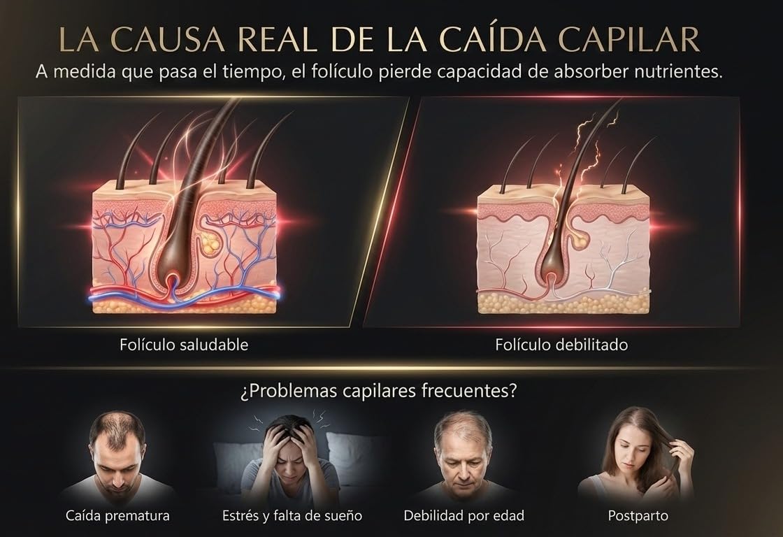 K·SKIN G3 HairPro Peine LED para Tratamiento Capilar, Masajeador con Microestimulación, Tecnología de Luz Azul, Roja y Rosa, Dispositivo Profesional para Fortalecimiento del Cabello