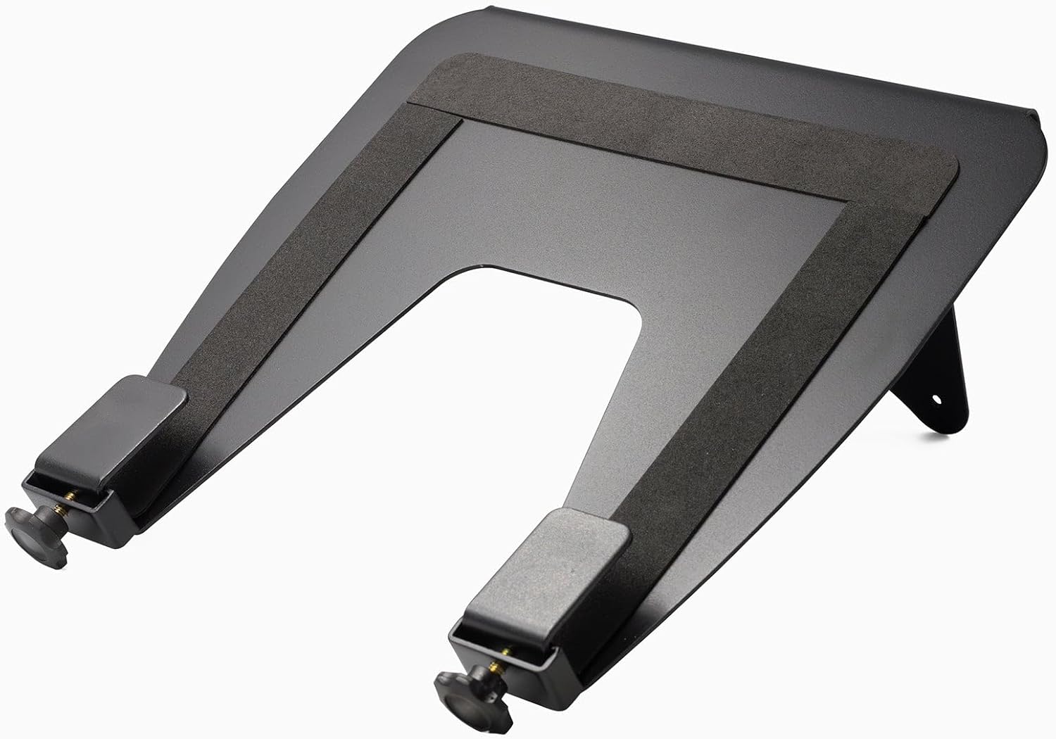 Desky Universal Laptop Mount – Adjustable VESA-Compatible Holder for 10"–17" Laptops, Fits 75x75 & 100x100mm Monitor Arms, Anti-Slip Pads, Ventilated Tray – Black