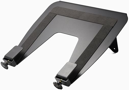 Desky Universal Laptop Mount Adjustable VESA-Compatible Holder for 10"17" Laptops, Fits 75x75 & 100x100mm Monitor Arms, Anti-Slip Pads, Ventilated Tray Black