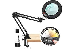 10X Magnifying Glass with Light and Clamp: Illuminate Your Work with Precision