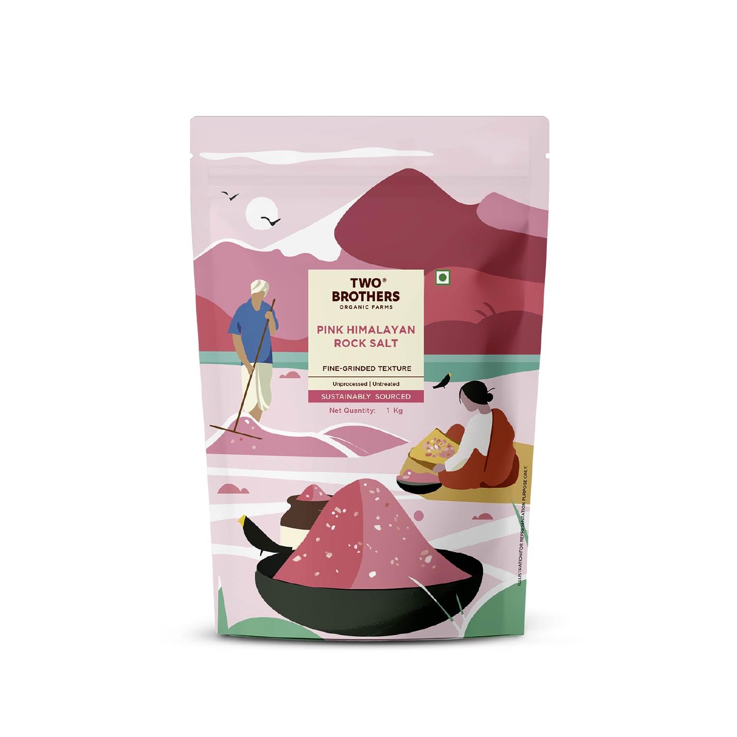 Pink Himalayan Rock Salt (1KG) Naturally Rich in Minerals | Unprocessed, Additive-Free Salt Packed with Iron, Copper, Zinc & Manganese | A Healthier Alternative for Cooking