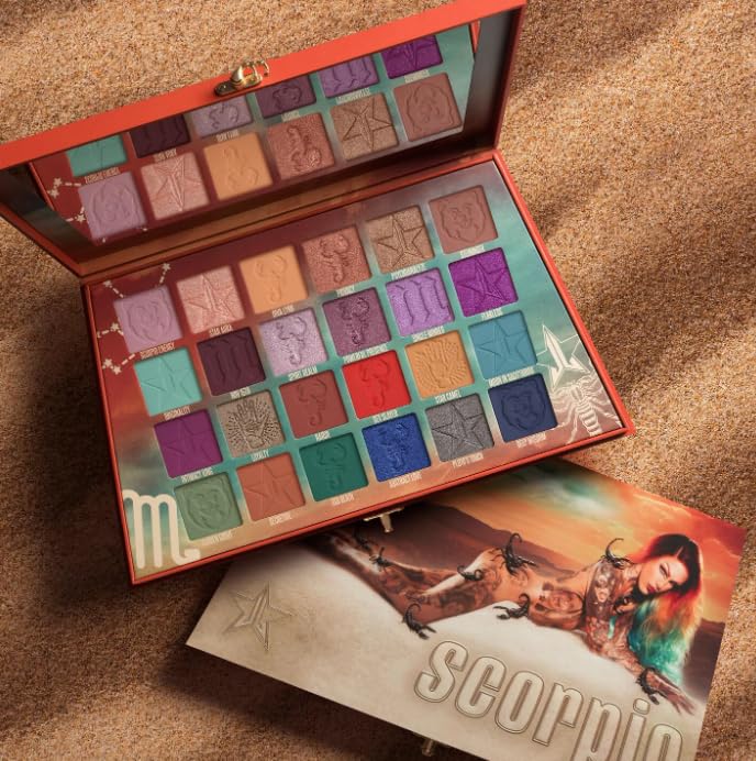Jeffree Star Cosmetics Scorpio Eyeshadow Palette – 24 Rich Matte & Shimmer Shades – Pigmented, Vegan & Cruelty-Free Artistry Palette for Bold, Sultry Eye Looks
