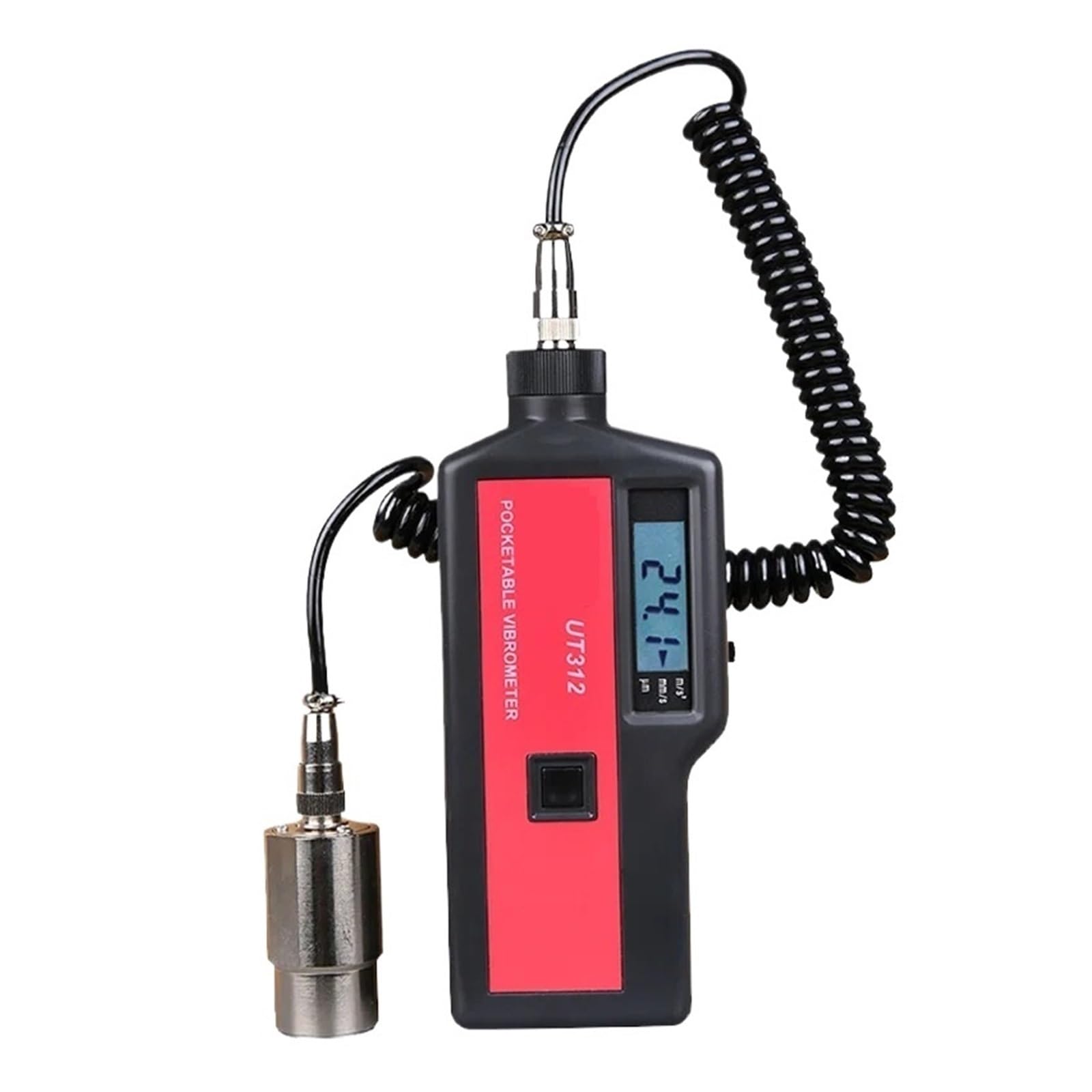 Vibrationsmessgerät, UT312 Tragbares Vibrationsmessgerät Hochempfindliche Sonde Vibrationsverschiebung Geschwindigkeitsbeschleunigungsmessung