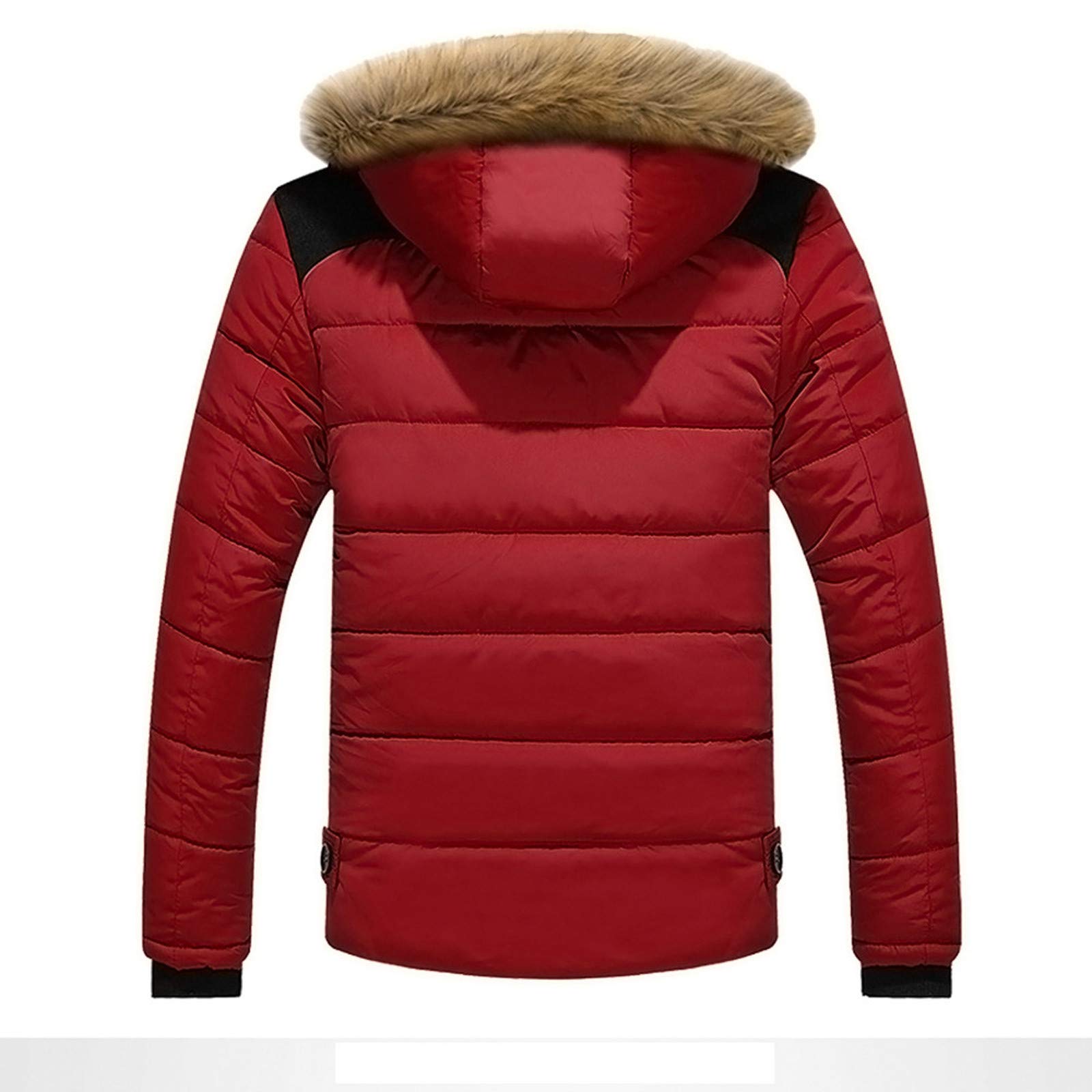 Générique Veste Matelassée Homme, Doudounes De Randonnée Homme, Basic Manteau Capuche Couleur Unie Vestes Décontractée Fermeture Éclair, Confortable Blouson Doublé Veste Vêtements Doux Et Chauds