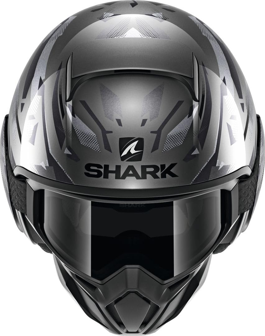 Shark Drak SHARK NC, Casco Moto Uomo, Nero/Oroange, XS Casco Carbonio